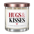 Load image into Gallery viewer, Hugs & Kisses whiskey jar candle isolated on a plain background