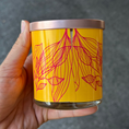 Load image into Gallery viewer, Mango & Coconut Milk scented soy candle in whiskey glass jar