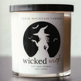 Load image into Gallery viewer, Wicked Wick soy wax Halloween candle in 9 oz whiskey glass jar