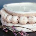 Load image into Gallery viewer, Toasted Pumpkin & Cranberry - 3 Wick Beaded Clay Bowl Candle