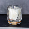 Load image into Gallery viewer, Clear Wave Shaped Glass Candle with Bamboo Lid - Choose Your Scent