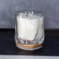 Load image into Gallery viewer, Clear Wave Shaped Glass Candle with Bamboo Lid - Choose Your Scent