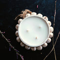 Load image into Gallery viewer, Fresh Brewed Coffee - 3 Wick Beaded Round Pottery Bowl Candle