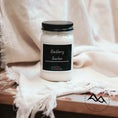 Load image into Gallery viewer, Black & White Label Mason Jar Soy Candle
