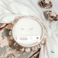 Load image into Gallery viewer, Coastal Wind and Lavender spring summer scented farmhouse dŽcor inspired rustic handmade round beaded soy candle with tassel by Cedar Mountain Candle
