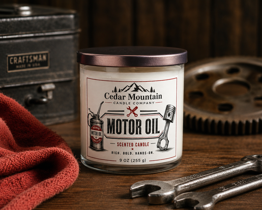 9 oz Motor Oil Scented Candle
