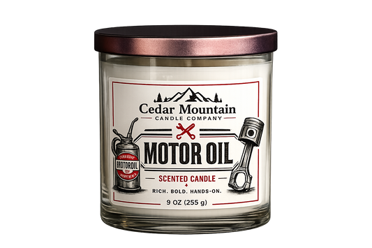 9 oz Motor Oil Scented Candle