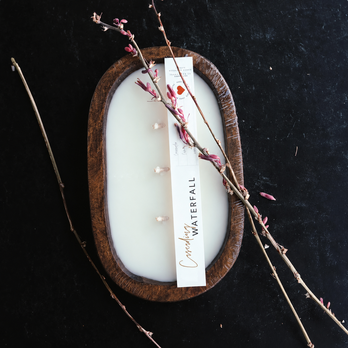 NEW: 3 Wick Natural Wood Dough Bowl - Choose Your Scent