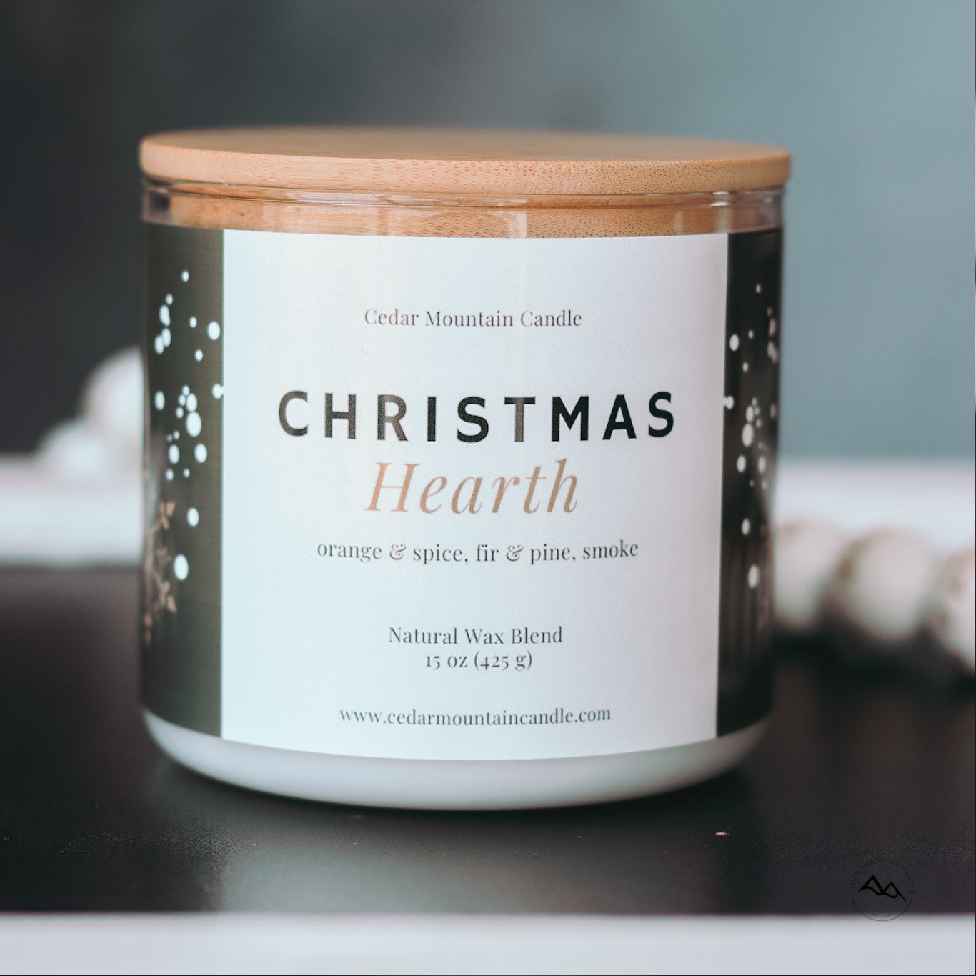 New Look! Christmas Hearth - 3 Wick Jar Candle - Wrap Around Label