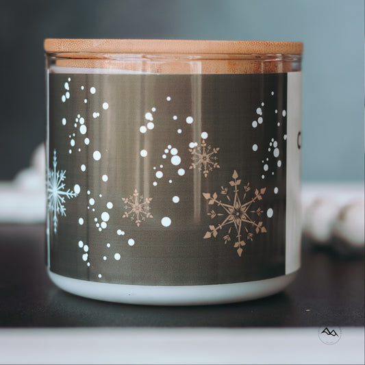 New Look! Christmas Hearth - 3 Wick Jar Candle - Wrap Around Label