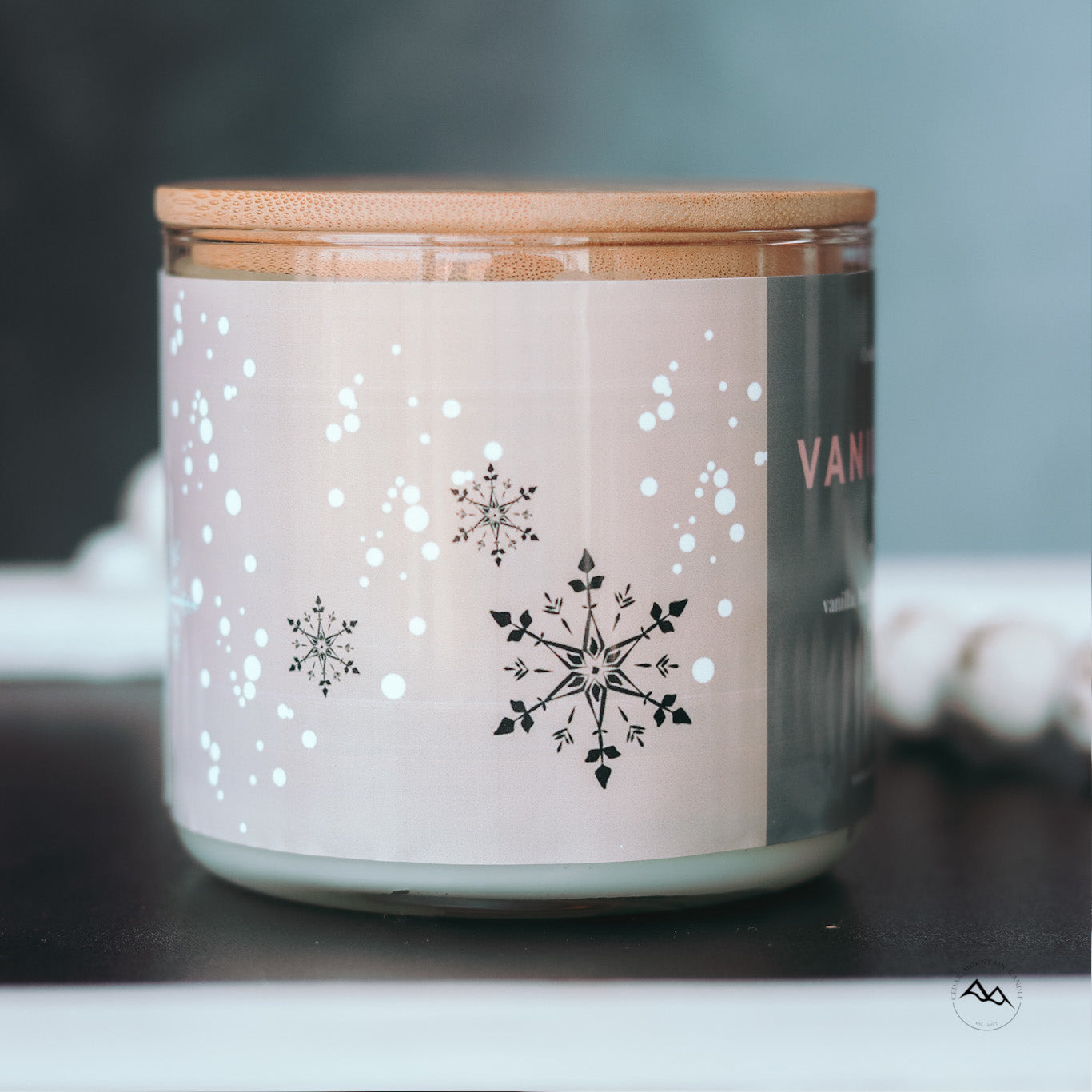 New Look! Vanilla Bean Noel - 3 Wick Jar Candle - Wrap Around Label