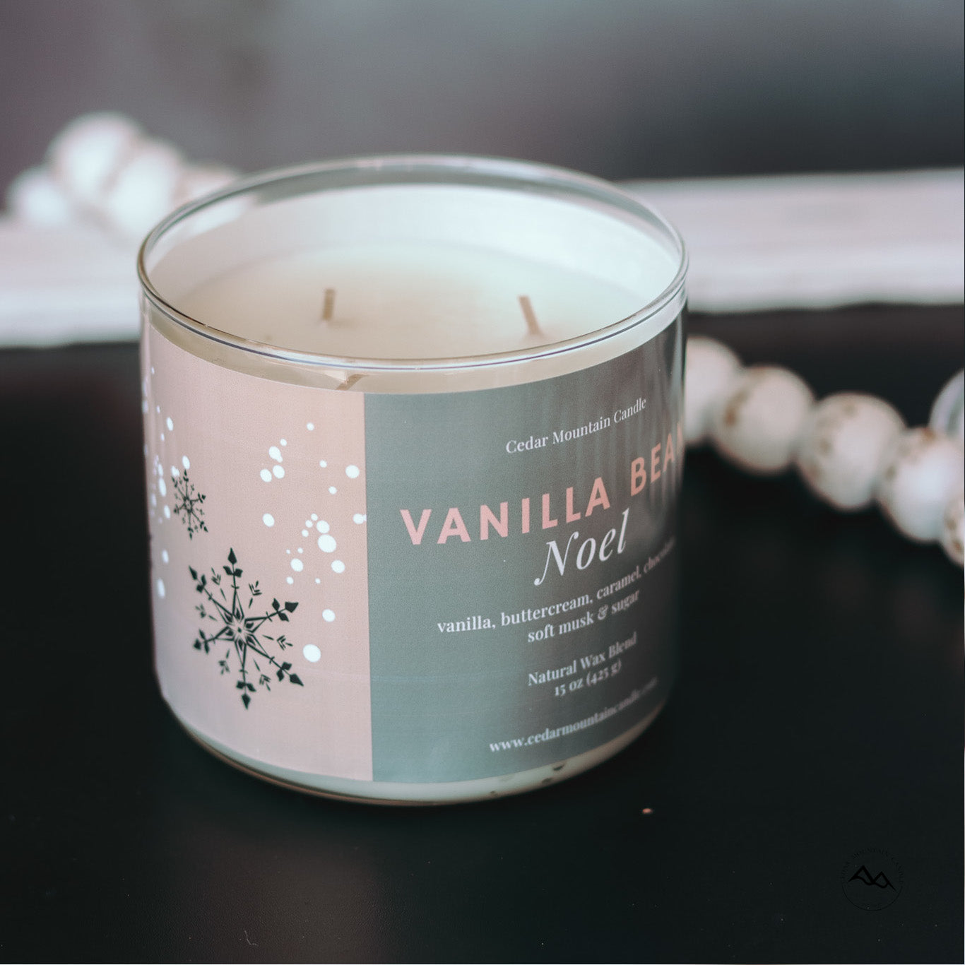 New Look! Vanilla Bean Noel - 3 Wick Jar Candle - Wrap Around Label