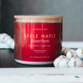 Load image into Gallery viewer, New Look! Apple Maple Bourbon - 3 Wick Jar Candle - Wrap Around Label
