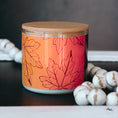 Load image into Gallery viewer, New Look! Autumn Leaves - 3 Wick Jar Candle - Wrap Around Label
