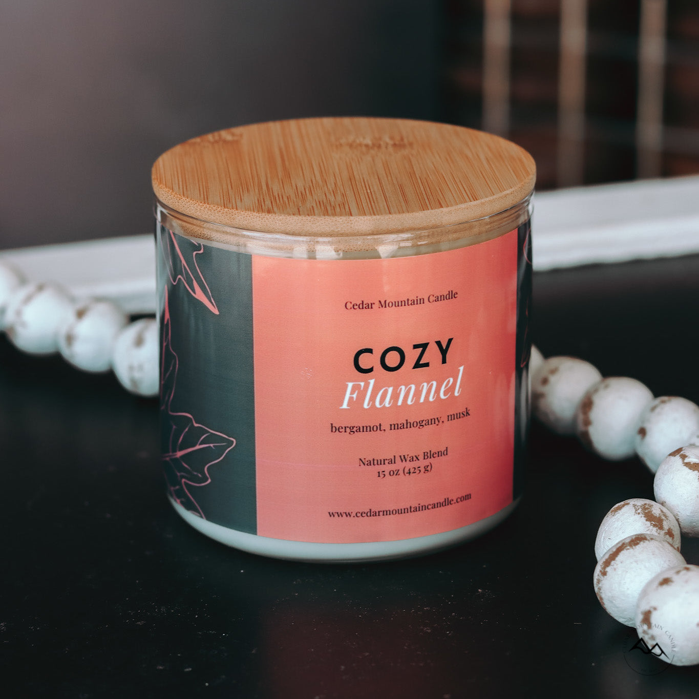 New Look! Cozy Flannel - 3 Wick Jar Candle - Wrap Around Label