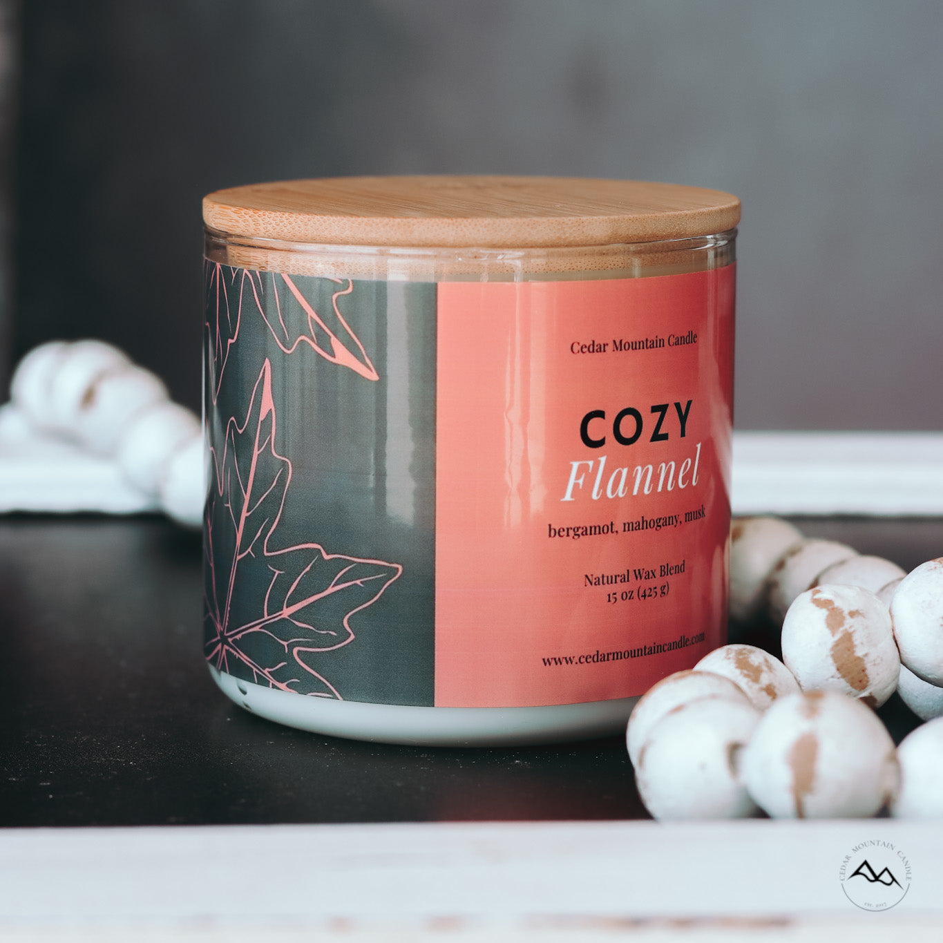 New Look! Cozy Flannel - 3 Wick Jar Candle - Wrap Around Label