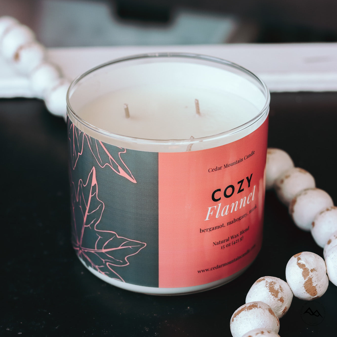 New Look! Cozy Flannel - 3 Wick Jar Candle - Wrap Around Label