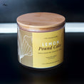 Load image into Gallery viewer, New Look! Lemon Pound Cake - 3 Wick Jar Candle - Wrap Around Label
