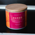 Load image into Gallery viewer, New Look! Mango & Coconut Milk - 3 Wick Jar Candle - Wrap Around Label
