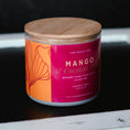 Load image into Gallery viewer, New Look! Mango & Coconut Milk - 3 Wick Jar Candle - Wrap Around Label
