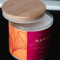 Load image into Gallery viewer, New Look! Mango & Coconut Milk - 3 Wick Jar Candle - Wrap Around Label
