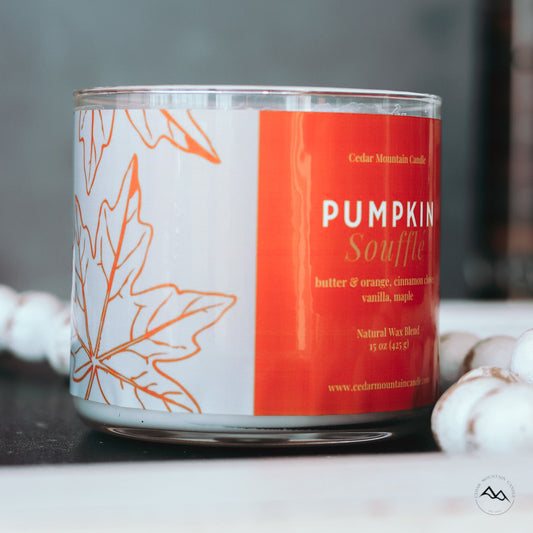 FALL SCENTS 3 Wick Jar Candle - Wrap Around Label