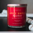 Load image into Gallery viewer, New Look! Apple Maple Bourbon - 9 oz Whiskey Jar Candle - Wrap Around Label
