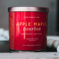 Load image into Gallery viewer, New Look! Apple Maple Bourbon - 9 oz Whiskey Jar Candle - Wrap Around Label
