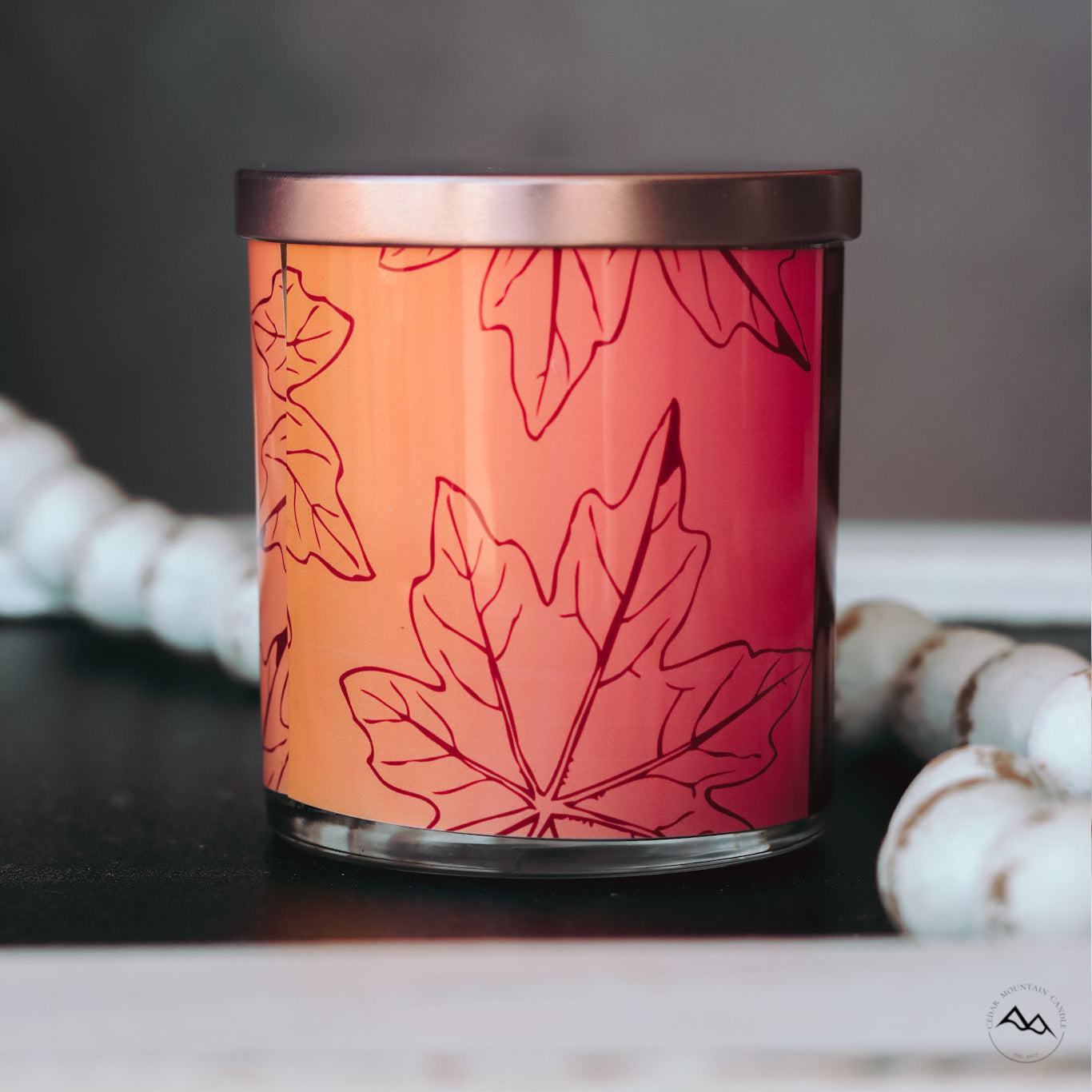 FALL SCENTS 9 oz Whiskey Jar Candle - Wrap Around Label