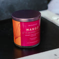 Load image into Gallery viewer, New Look! Mango & Coconut Milk - 9 oz Whiskey Jar Candle - Wrap Around Label
