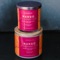 Load image into Gallery viewer, New Look! Mango & Coconut Milk - 9 oz Whiskey Jar Candle - Wrap Around Label
