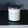 Load image into Gallery viewer, New Look! Sea Salt & Orchid - 9 oz Whiskey Jar Candle - Wrap Around Label
