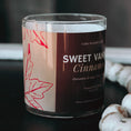 Load image into Gallery viewer, New Look! Sweet Vanilla Cinnamon - 9 oz Whiskey Jar Candle - Wrap Around Label
