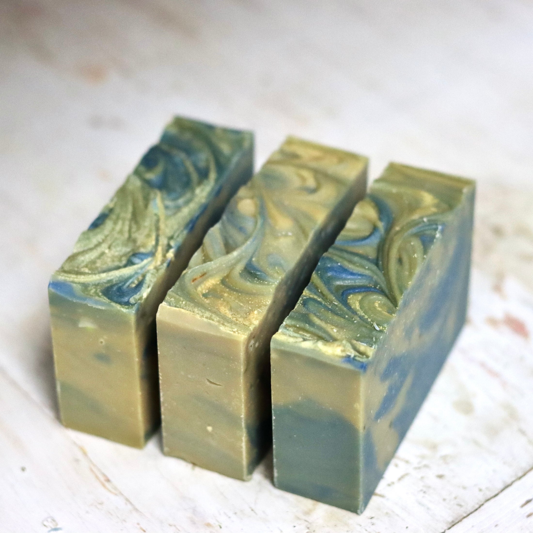 All Natural Cold Process Handmade Bar Soap - Blueberry & Thyme