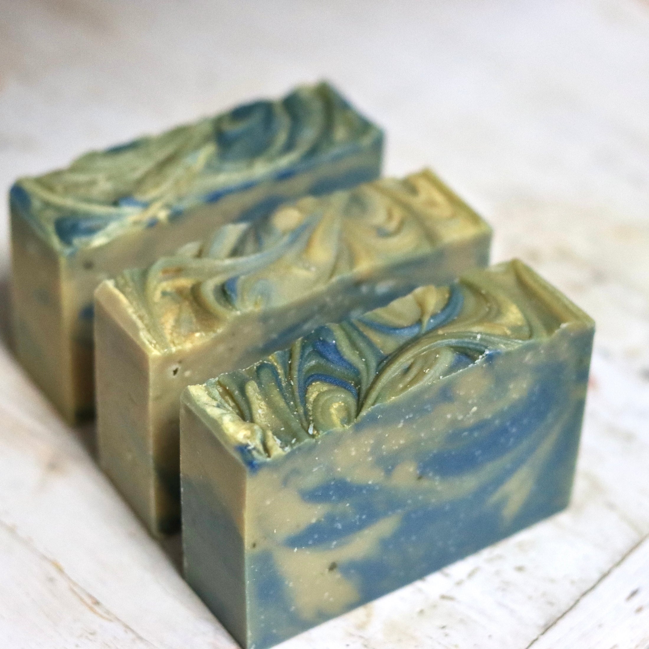 All Natural Cold Process Handmade Bar Soap - Blueberry & Thyme