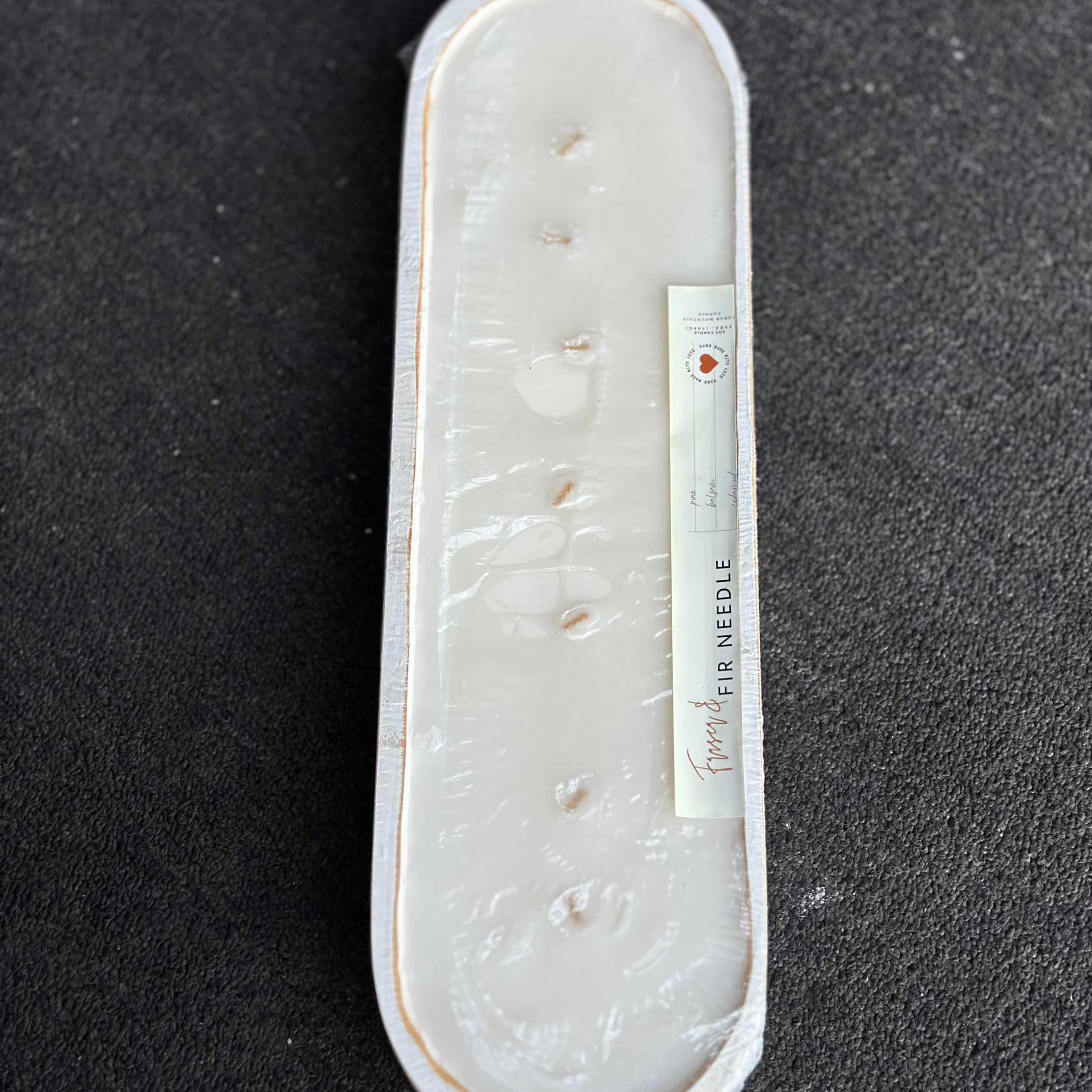 Fraser & Fir Needle 7 Wick White Wood Dough Bowl Soy Candle on Clearance