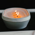 Load image into Gallery viewer, Cranberry Orange - 3 Wick White Wood Dough Bowl Candle
