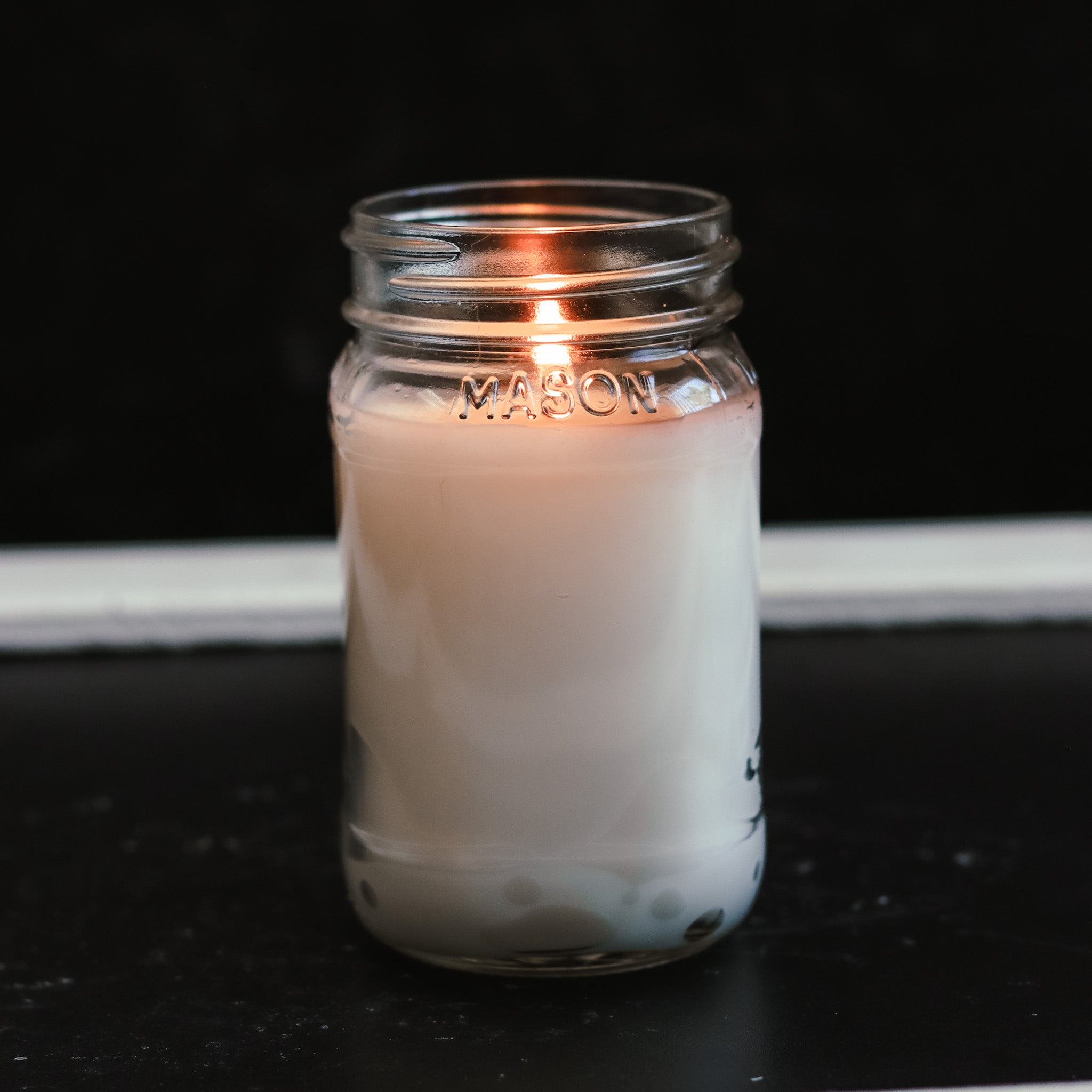 13 oz Clear Mason Jar Soy Candle - Cranberry Orange