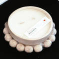 Load image into Gallery viewer, 3 Wick Handmade Beaded Pottery Soy Candle with Tassel
