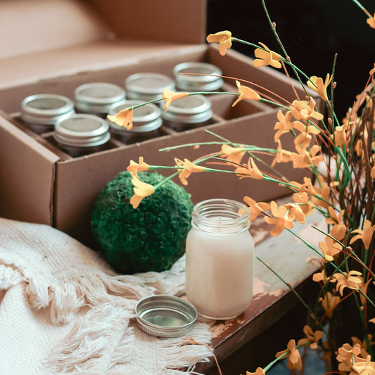 Spring & Summer Mini Mason Jar Candle Set - Set of 8