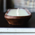 Load image into Gallery viewer, 7 Wick Natural Wood Dough Bowl - Choose Your Scent
