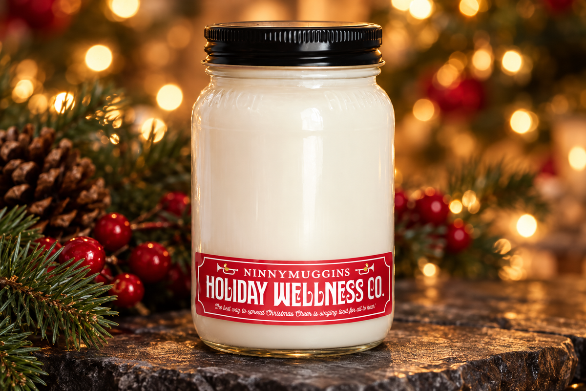 Elf Ninnymuggins  13 oz Mason Jar Soy Candle - Winter Scents