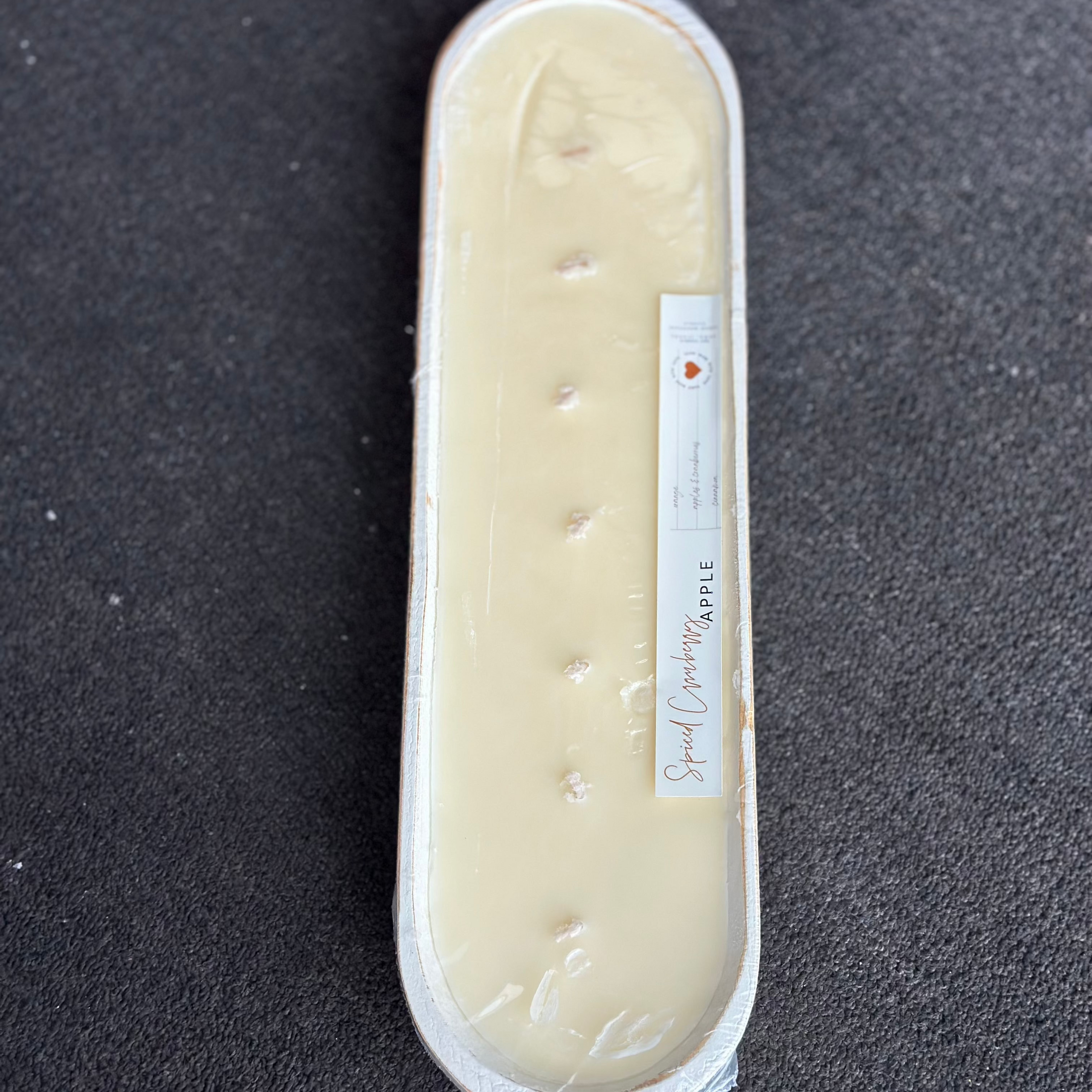 Spiced Cranberry Apple 7 Wick White Wood Dough Bowl Soy Candle on Clearance