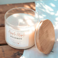 Load image into Gallery viewer, Christmas Hearth - Bamboo Lid 3 Wick Jar Candle
