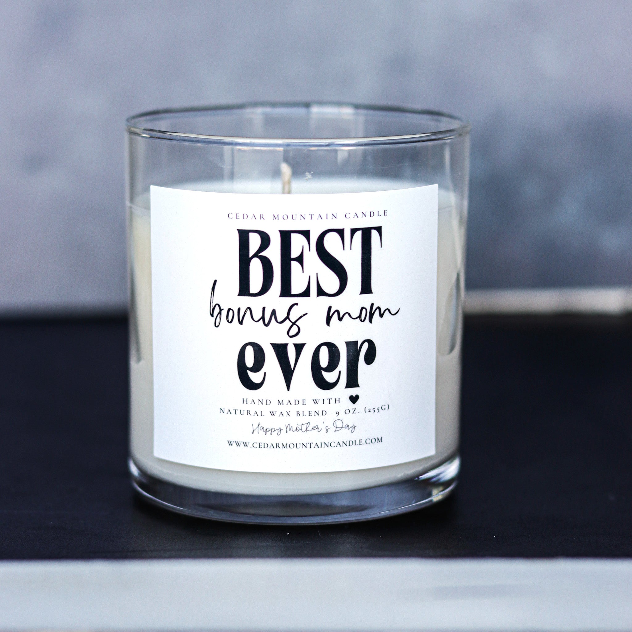 "Best Bonus Mom Ever" - Mother's Day Whiskey Glass Candle