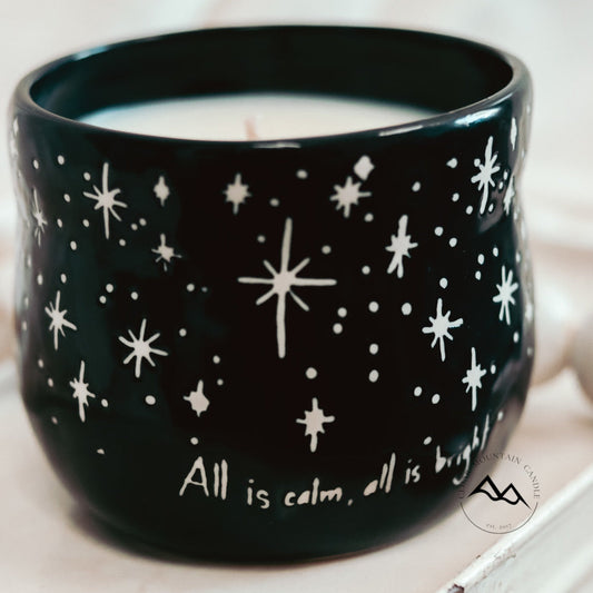 All is calm, All is bright Ceramic Pot Planter Soy Candle