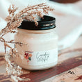 Load image into Gallery viewer, Fall Leaves Mason Jar Soy Candle - Choose Size and Scent
