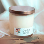 Fall Leaves Whiskey Glass Jar Soy Candle - 9 oz