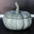 Load image into Gallery viewer, Green Ceramic Pumpkin Candle with Lid - Fall Scents
