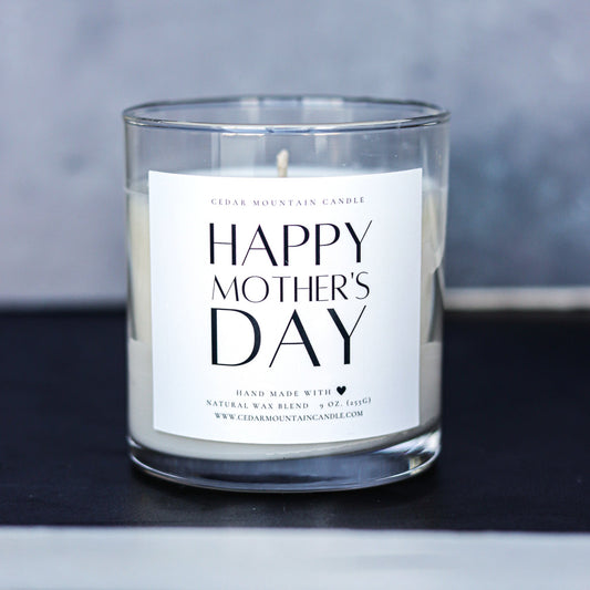Happy Mother's Day - Mother's Day Soy Candle - 9 oz Glass Jar Candle